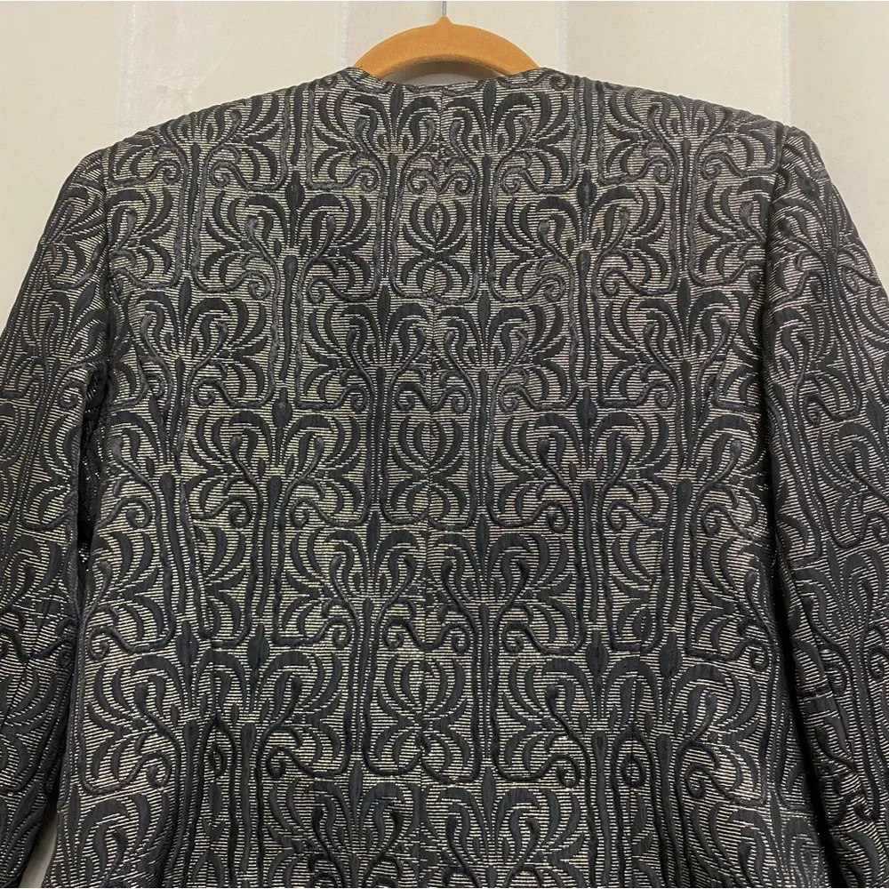 Vintage Mary McFadden Neiman Marcus Womens Blazer Jacket Sz 12 Brocade Old Money